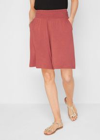 bonprix Femei Bermude de jerse din amestec de viscoză, roşu, 36/38