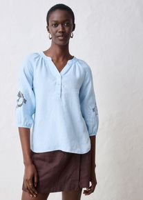 bonprix Tunika aus reinem Leinen, blau, Leinen