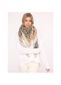 Zwillingsherz Modetuch &raquo;verbindet Leomuster mit Herzen und Schrift&laquo;