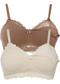 bonprix Femei Sutien alăptare (2buc.), bumbac bio, roz, 100D