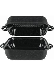 Riess Br&auml;ter , Schwarz , Metall , quadratisch , 26x11.7x26 cm , backofengeeignet,hitzebest&auml;ndige Griffe, backofengeeignet, kratzfest, rostfrei , Kochgeschirr, T&ouml;pfe, Br&auml;ter