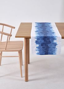 bonprix Față de masă &icirc;ngustă din bumbac organic, albastru, Lxl 30/180 cm