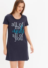 Camicia da notte corta in puro cotone (pacco da 2), viola, Taglia 54/56 (XL), bonprix