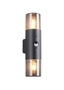 Trio, Gartenbeleuchtung, Wandleuchte Hoosic mit BWM IP44Schwarz (E27, IP44)