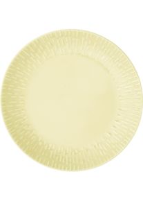 Aida Life in Colour - Confetti - Lemon lunch plate w/relief porcelain (13306), Teller, Gelb