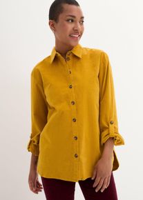 bonprix Női Kord ing has&iacute;t&eacute;kkal az oldalain, s&aacute;rga, 50