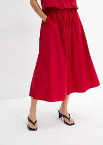 bonprix Sp&oacute;dnica midi z czystej bawełny, czerwony, 52
