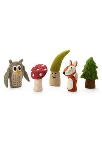 &Eacute;n Gry & Sif Fingerpuppen Wald Filz
