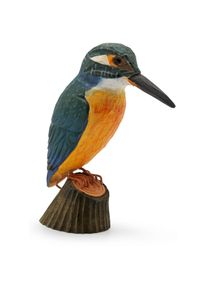 Wildlife Garden Eisvogel Lindenholz handgeschnitzt