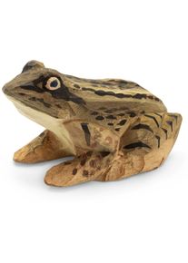Wildlife Garden Moorfrosch Lindenholz handgeschnitzt
