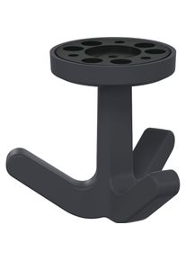 HEWI, Kleiderhaken + Wandgarderobe, Dreifachhaken Serie 477 matt, elastisch 92 anthrazitgrau H&ouml;he 69 mm &Oslash; 51 mm
