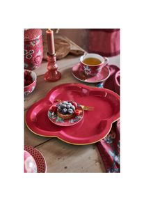 PIP Studio Flower Festival Teller tief dark pink 21,5 cm, Teller, Pink