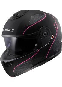LS2 FF908 Strobe II Lux, składany kask , kolor: Matowy Czarny/R&oacute;żowy , rozmiar: XL