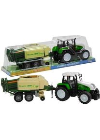 Lean Toys Lean Cars Didelis vilkikas su priekaba Žemės ūkio ma&scaron;ina 65 cm