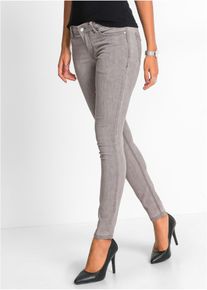 Skinny Jeans Mid Waist Stretch, grau, Gr&ouml;&szlig;e 36, mit Baumwolle, bonprix
