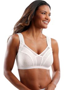 w&auml;schepur Damen Entlastungs-BH ohne B&uuml;gel mit Mesh-Einsatz wei&szlig; Gr&ouml;&szlig;e 120C