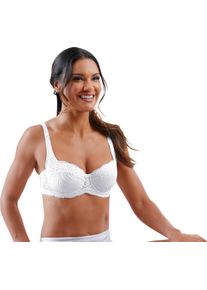 SuSa Dames Dirndl-beha met beugel en push-up-kussentjes wit Maat 75E