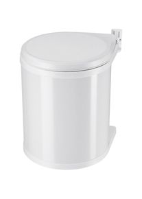 Hailo Einbaum&uuml;lleimer &raquo;Compact-Box M&laquo; 1 Beh&auml;lter 15 Liter, Stahlblech wei&szlig;, Kunststoff Inneneimer, Made in Germany