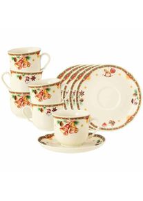 Seltmann Weiden Tasse &raquo;Kaffeetassen mit Untertassen Marieluise Weihnachtsnostalgie 230 ml 12er Set creme&laquo;