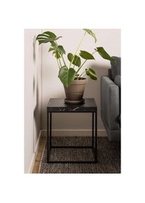 ACTONA GROUP Couchtisch &raquo;Barossa Wohnzimmertisch, Beistelltisch, Quadratisch, Sofatisch, &laquo; Steinoptik, schwarze Stahlbeine, in weiteren Variationen, B