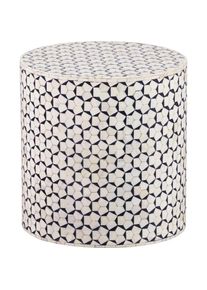 Woood Beistelltisch &raquo;Neva&laquo; mit edlem grafischen Muster, H 40 cm x &Oslash; 37 cm