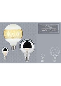 Paulmann LED-Leuchtmittel &raquo;G125 Kopfspiegel 600lm 2700K 6,5W 230V schwarz matt&laquo; 1 Stk. Warmwei&szlig;