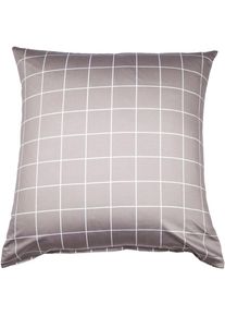 Janine Kissenbezug &raquo;modernclassic 39025, Mako-Satin aus 100% Baumwolle&laquo; mit Rei&szlig;verschluss, in Gr. 40x80 oder 80x80 cm, mit Karos und Streifen