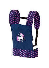 BAYER Puppen Trage &raquo;grau/rosa Schmetterling&laquo;