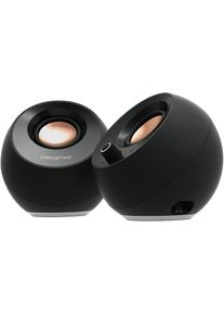 Creative PC-Lautsprecher &raquo;Pebble Pro, 2.0, Bluetooth 5.3, USB Audio, RGB, schwarz&laquo; ( ) 3, 5-mm-AUX-Eingang