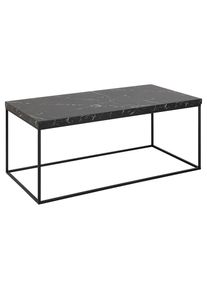 ACTONA GROUP Couchtisch &raquo;Barossa, Wohnzimmertisch, Sofatisch, Steinoptik, rechteckig&laquo; Moderner Scandi-Stil, schwarze Stahlgestell, Mehrere Varianten