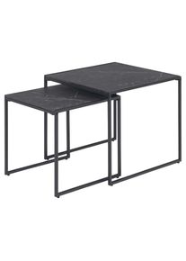 ACTONA GROUP Beistelltisch &raquo;Infinity&laquo; Set, 3 St&uuml;ck, Satz mit Tischen, Schlittenbeine aus schwarzem Metall, (Set, 2 st)
