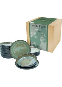 Creatable Teller-Set &raquo;Nordic Fjord&laquo; Tafelservice, 6 Speiseteller &Oslash; 26 cm, 6 Suppenteller &Oslash; 22, 5 cm