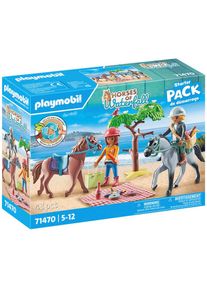 Playmobil Konstruktions-Spielset &raquo;Reitausflug an den Strand (71470), Horses of Waterfall&laquo; mit Amelia und Ben; teilweise aus recyceltem Material; Made 
