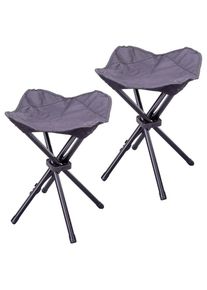 Vcm Gartenstuhl &raquo;2er Set Sitzhocker Falthocker klappbar schwarz&laquo; () 2 Stk.