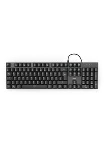 Hama Tastatur &raquo;Mechanische Office Tastatur "MKC-650", Schwarz, Anthrazit&laquo; (Fn-Tasten ausklappbare F&uuml;&szlig;e ergonomische Form)