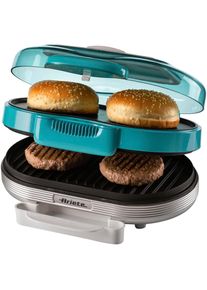Ariete Hamburger Maker &raquo;205B Party Time Hambuger Maker, blau&laquo; 1200 W 2 Grillplatten: unten f&uuml;r Burger und oben f&uuml;r Hamburger Br&ouml;tchen