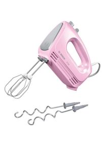 Bosch Handmixer &raquo;CleverMixx MFQ2210K, Edelst. R&uuml;hrbesen/Knethaken, 4 Stufen, rosa&laquo; 375 W Turbotaste, leichtes Geh&auml;use, Made in Europe