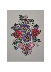 Stickereien Plauen Fensterbild &raquo;Veilchen&laquo;