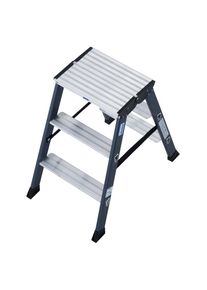 Krause Doppelleiter &raquo;SePro D&laquo; Alu eloxiert, 2x3 Stufen, Arbeitsh&ouml;e ca. 220 cm