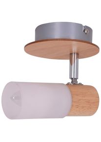N&auml;ve n&auml;ve Deckenspot &raquo;Todtnau&laquo; E14 1 Stk. Holzart Gummibaum, Spots flexibel verstellbar, E14 max 5W, wei&szlig;/natur