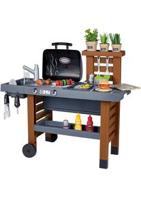 Smoby Spielk&uuml;che &raquo;Outdoor Gartenk&uuml;che&laquo; mit Grill, Sp&uuml;lbecken und Wasserpumpfunktion; Made in Europe