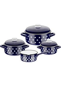 GSW Topf-Set Set, je 1 Kochtopf &Oslash; 16/20/24 cm, 1x Stielkasserolle &Oslash; 16 cm, 7 Stk. tlg. Stahl-Emaille