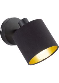 REALITY LEUCHTEN Deckenstrahler &raquo;Tommy&laquo; E14 1 Stk. 1-flammiger Deckenspot (E14) in schwarz-gold Optik, Spot schwenkbar
