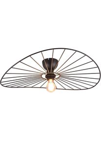 REALITY LEUCHTEN Deckenleuchte &raquo;CHAPEAU, Deckenlampe exkl 1xE27 max 40W &Oslash;60cm Schlafzimmer Deckenlampe&laquo; E27 1 Stk. warmwei&szlig; - kaltwei&szlig; Lampenschirm 