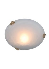 N&auml;ve n&auml;ve LED Deckenleuchte E27 LED Deckenleuchte, 1x E27 max. 40 Watt, messing/wei&szlig;-satiniert