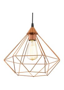 Eglo H&auml;ngeleuchte &raquo;TARBES Pendellampe, Kunststoff und Stahl, E27, IP20, Vintage, Lampe&laquo; E27 Vintage Pendelleuchte, Retro Look, Stahl, Kunststoff, E27,
