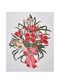 Stickereien Plauen Fensterbild &raquo;Blumenschleife Fensterbild&laquo; Fensterbild "Blumenschleife"