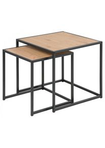 ACTONA GROUP Couchtisch &raquo;Seaford, TOPSELLER!&laquo; Beistelltisch, Sofatisch, OTTOs Choice, Couchtisch-Set, Wildeiche-Optik, Gestell aus Stahl, Satz mit 2 
