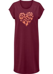 w&auml;schepur Damer Nattlinnen med m&ouml;nstertryck bordeaux-med tryck + papaya-med tryck Gr&ouml;&szlig;e 36/38