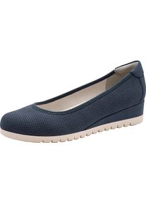 Jana Damen Ballerina mit Keilabsatz dunkelblau Gr&ouml;&szlig;e 40